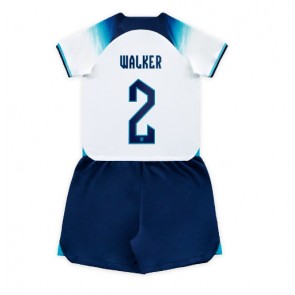Engleska Kyle Walker #2 Domaci Dres za Dječji SP 2022 Kratak Rukavima (+ kratke hlače)